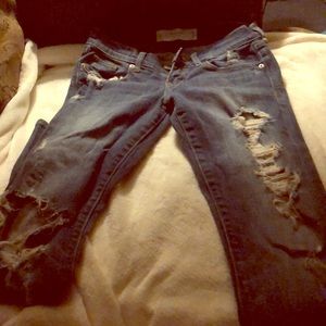 Abercrombie and Fitch destroyed jeans